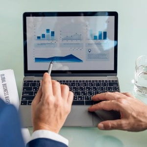 Digital marketing analytics dashboard showing business growth and performance metrics